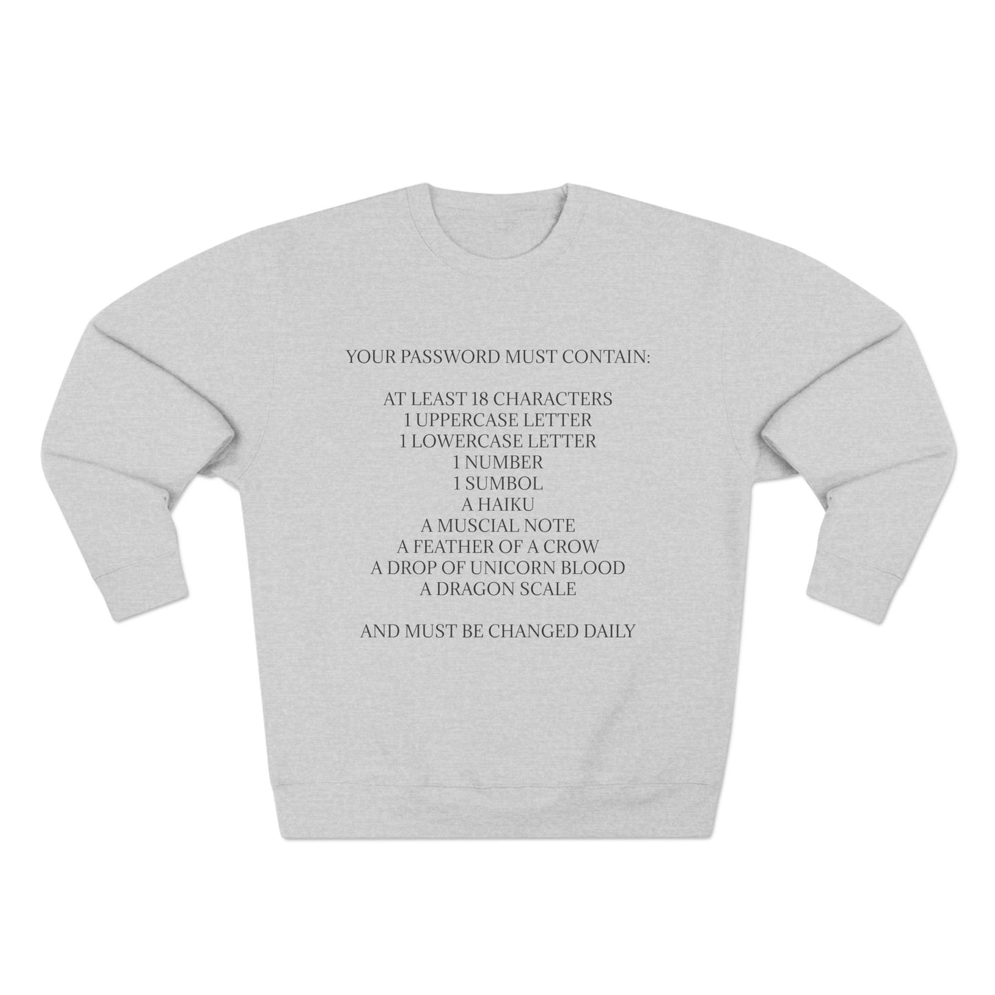 Password Unisex Crewneck Sweatshirt