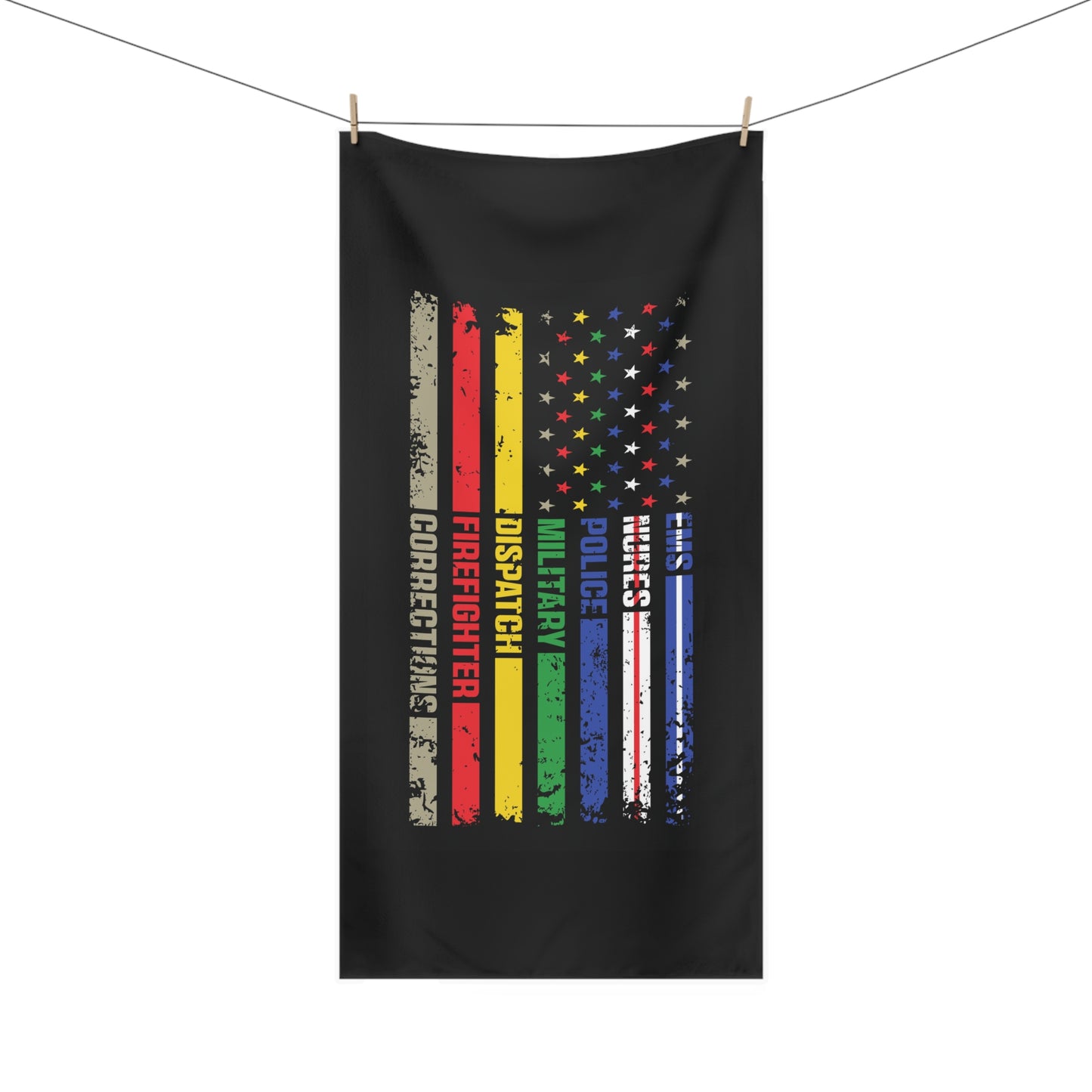 First Responder Mink-Cotton  Beach Towel