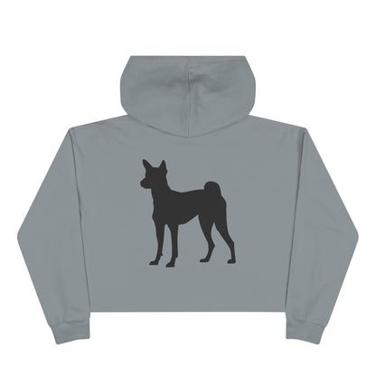 Basenji Silhouette Women's Crop Hoodie