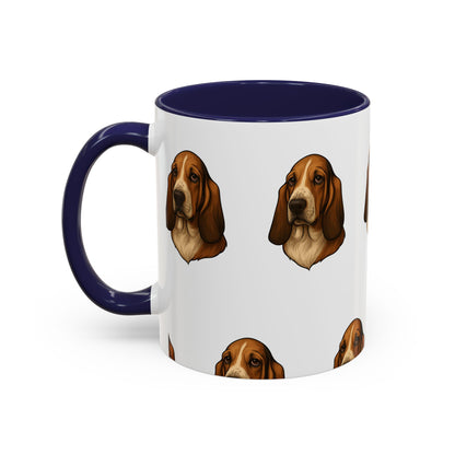 Basset Hound Head 2-Tone Coffee Mug