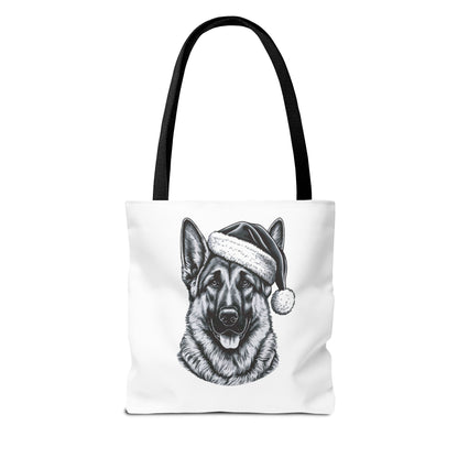 Santa Paws German Shepherd Tote Bag