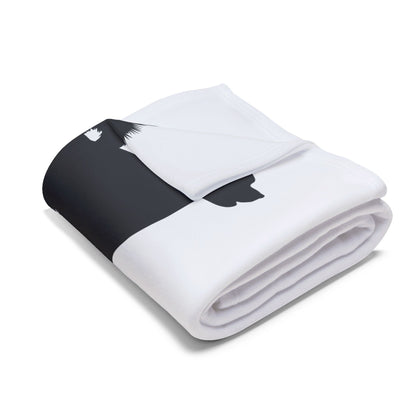 Malamute Silhouette Arctic Fleece Blanket