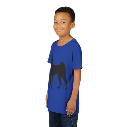 Basenji Silhouette Youth Unisex Short Sleeve Crewneck Tee