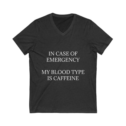 Blood Type Unisex Short Sleeve V-Neck Tee