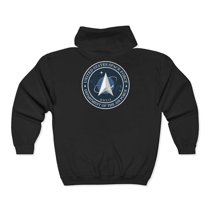 US Space Force Unisex Full Zip Hoodie