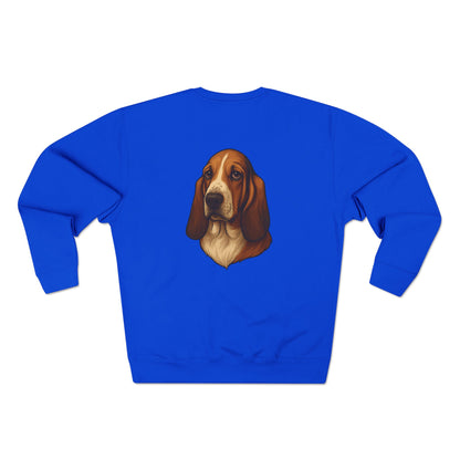 Basset Hound Head Unisex Crewneck Sweatshirt