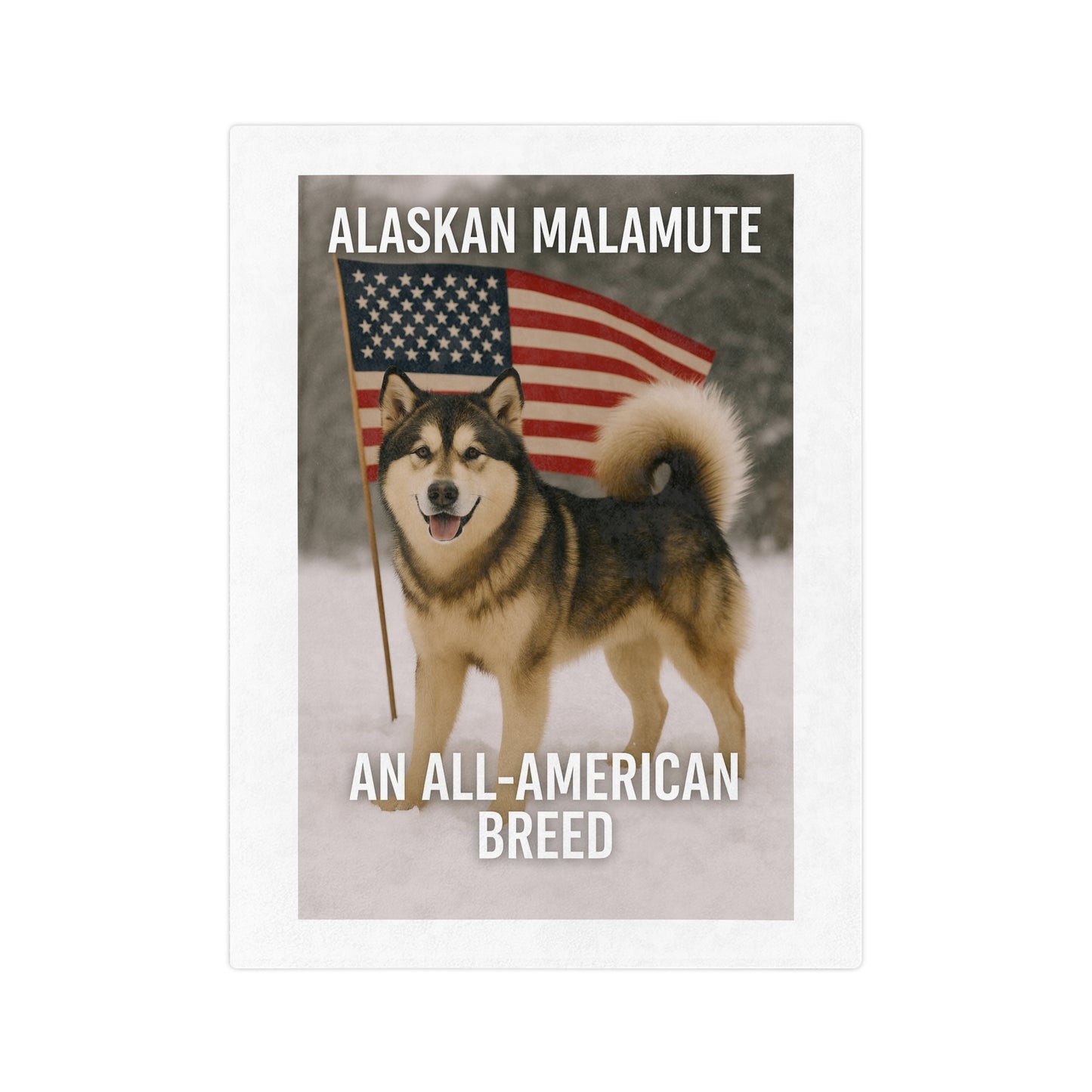 All-American Breed Velveteen Microfiber Blanket