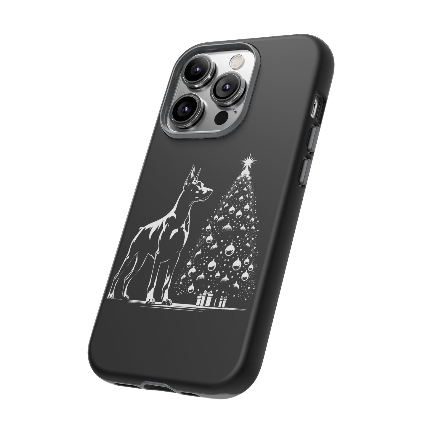 Doberman Christmas Tree iPhone Case