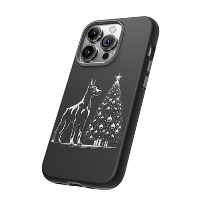 Doberman Christmas Tree iPhone Case
