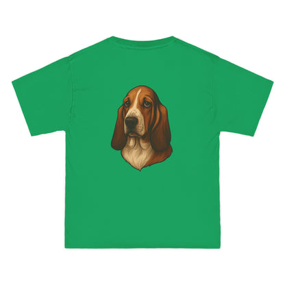 Basset Hound Head Men's Short-Sleeve Crewneck Tee