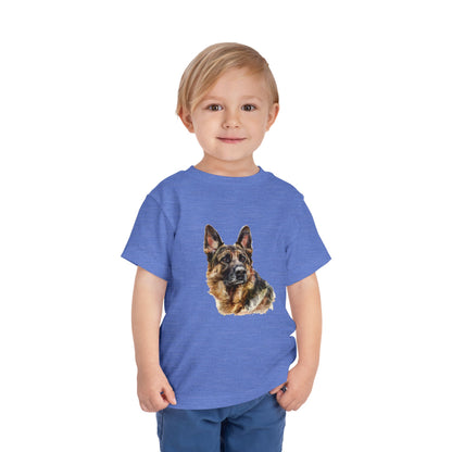 German Shepherd Head Toddler Unisex Short Sleeve Crewneck Tee