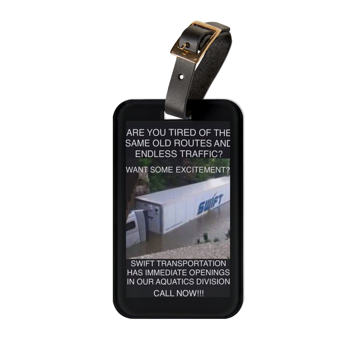 Swift Aquatics Leather Strap Luggage Tag
