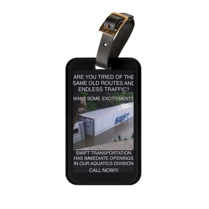 Swift Aquatics Leather Strap Luggage Tag