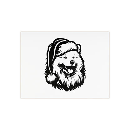 Santa Paws Samoyed Ceramic Photo Tile