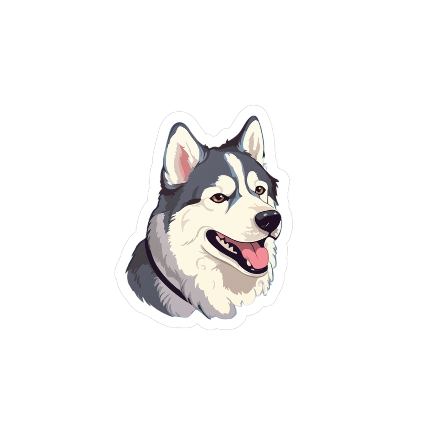 Malamute Head Vinyl Decal