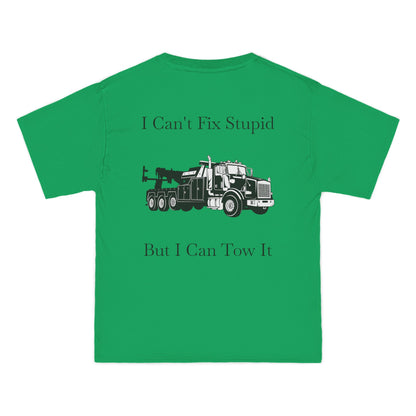 I Can't Fix Stupid Heavy Tow Truck Men's Short-Sleeve Crewneck Tee