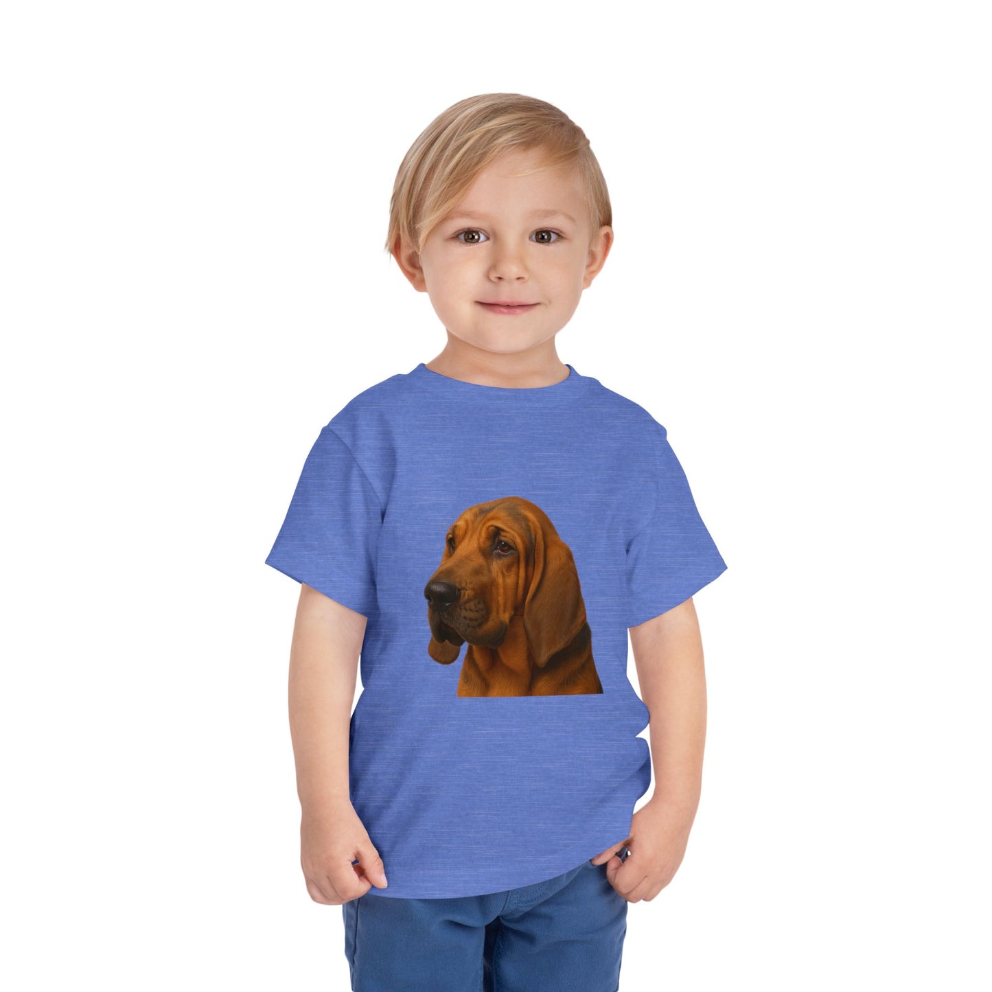 Bloodhound Head Toddler Unisex Short Sleeve Crewneck Tee