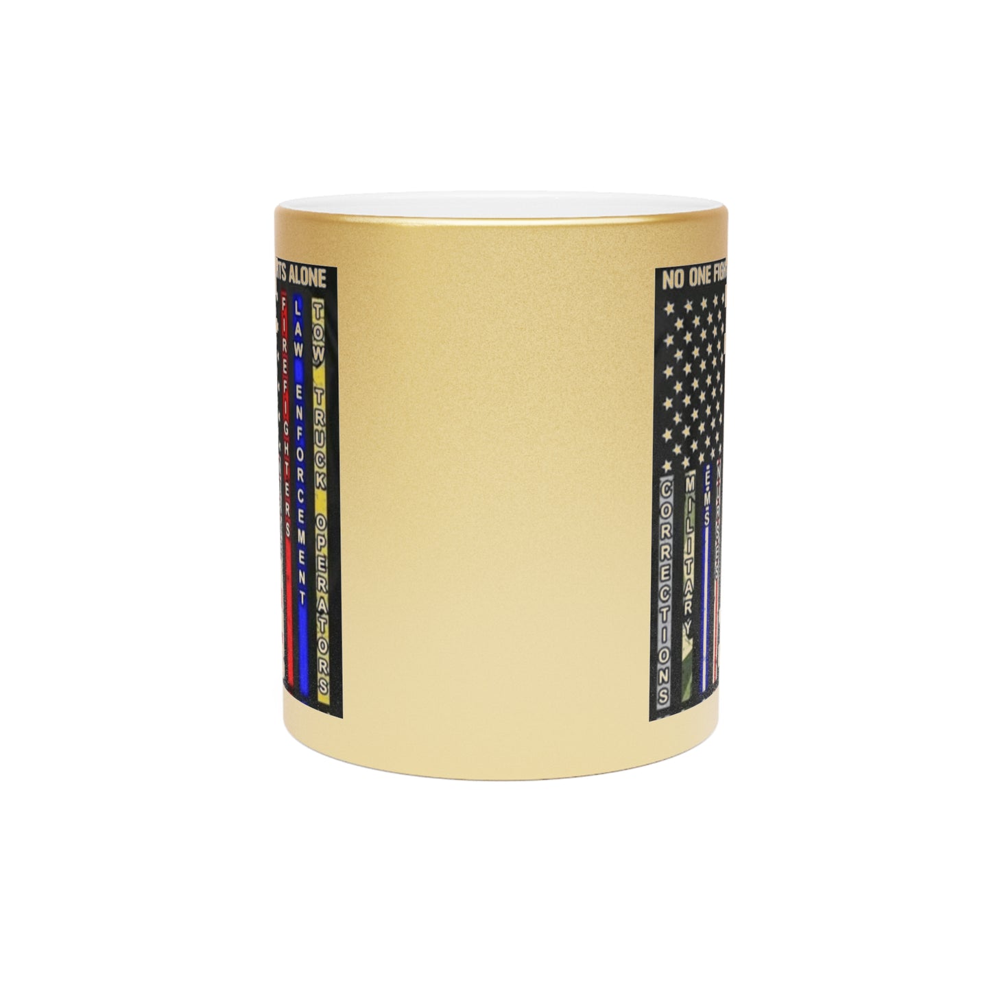 No One Fights Alone Metallic Coffee Mug