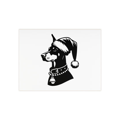 Santa Paws Doberman Ceramic Photo Tile