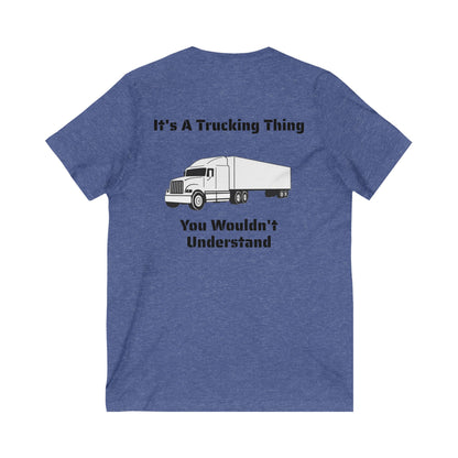 Trucking Thing Unisex Short Sleeve V-Neck Tee