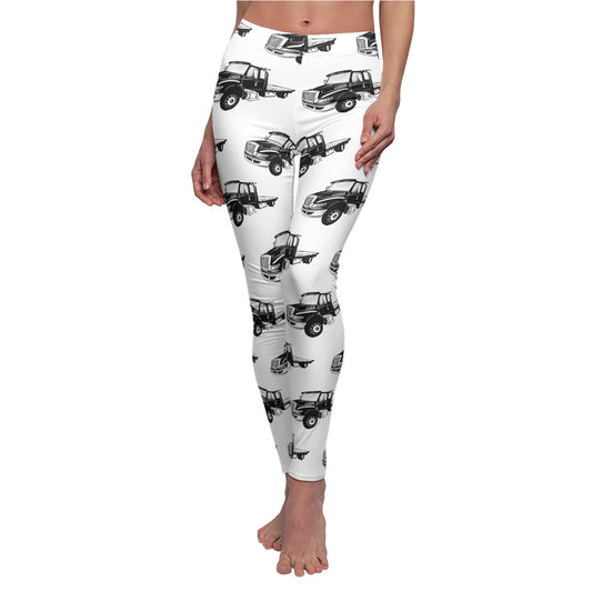 Flatbed Tow Truck Women's Ankle Leggings