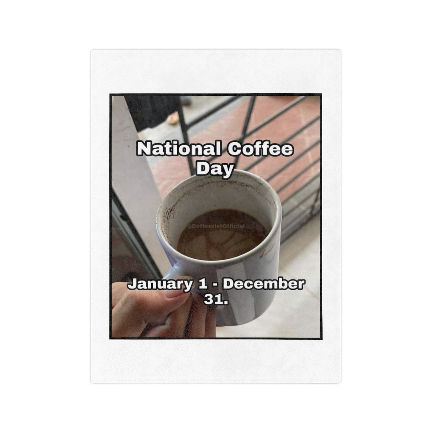 National Coffee Day Velveteen Microfiber Blanket