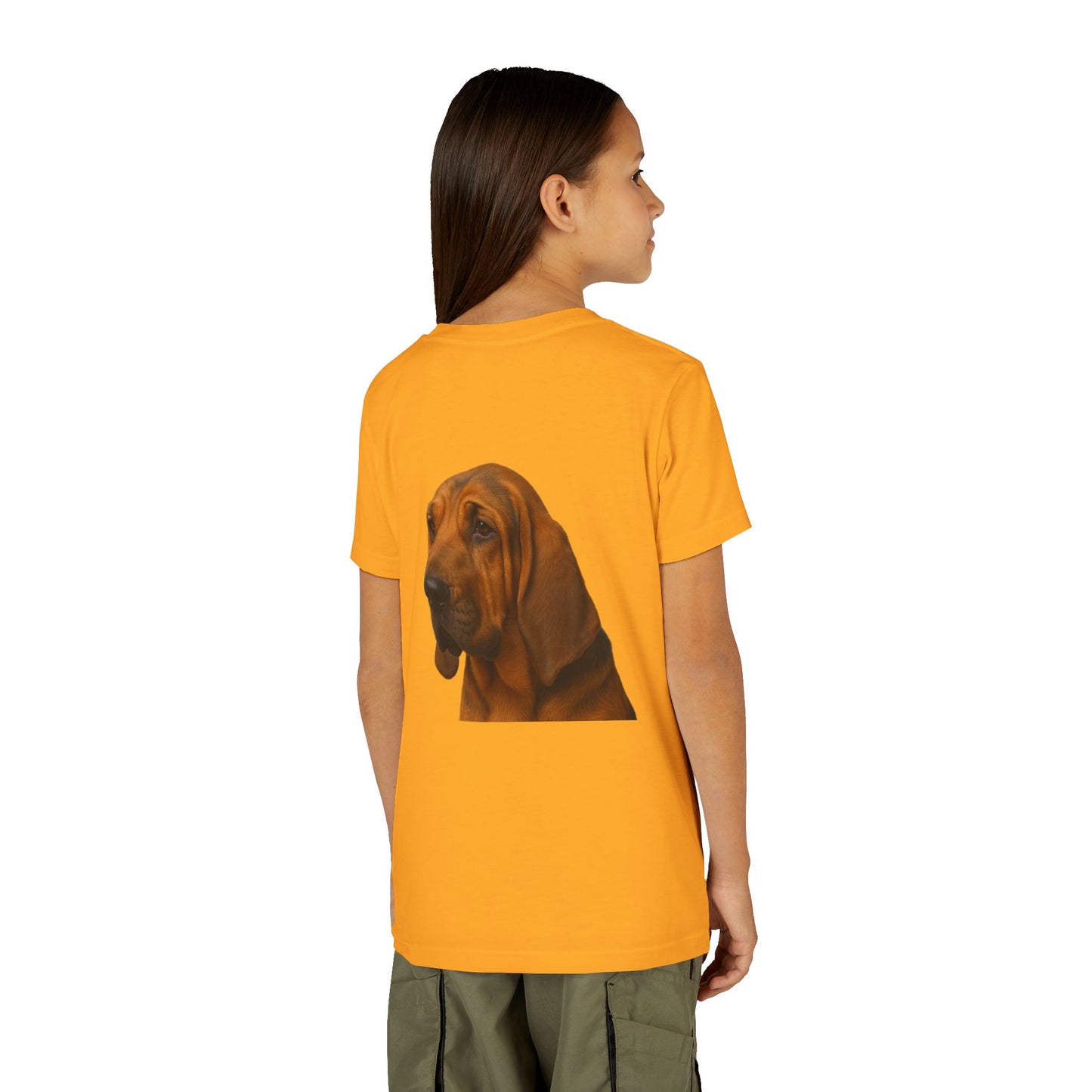Bloodhound Head Youth Unisex Short Sleeve Crewneck Tee