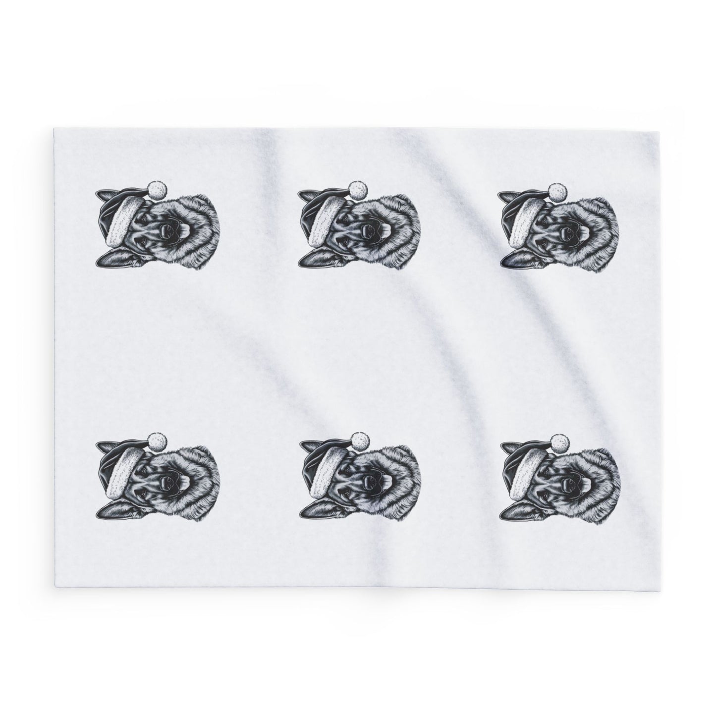 Santa Paws German Shepherd Arctic Fleece Blanket