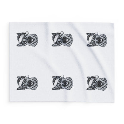 Santa Paws German Shepherd Arctic Fleece Blanket