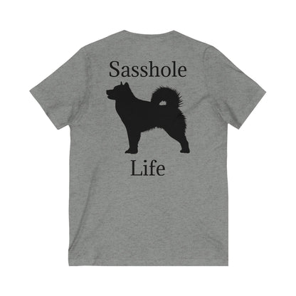 Sasshole Life Unisex Short Sleeve V-Neck Tee