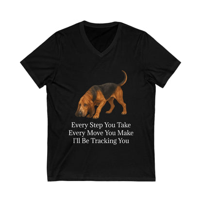 Tracking You Unisex Short Sleeve V-Neck Tee