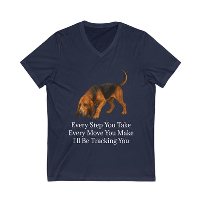 Tracking You Unisex Short Sleeve V-Neck Tee