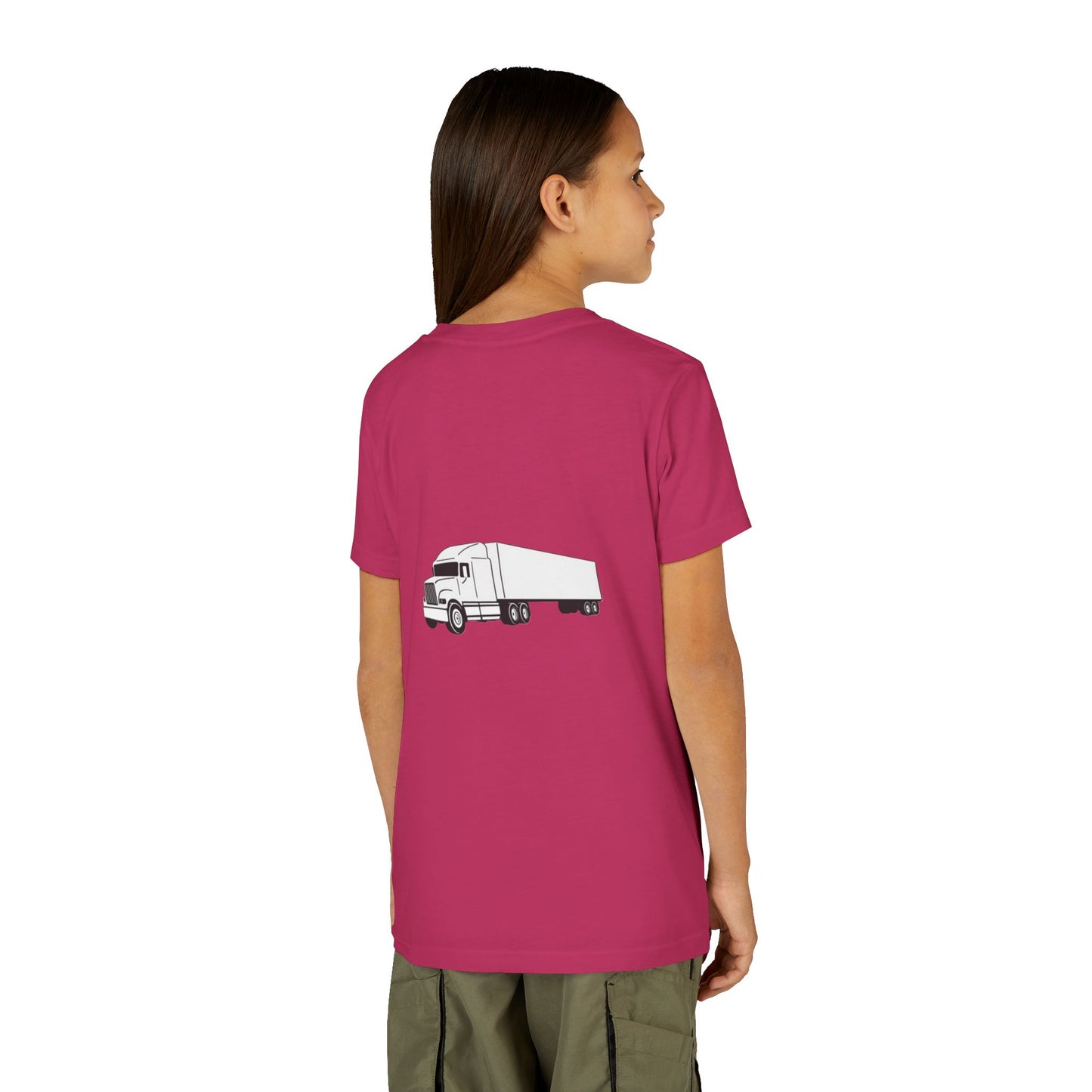 Semi Truck Youth Unisex Short Sleeve Crewneck Tee