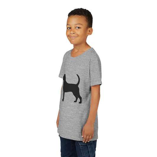 Bloodhound Silhouette Youth Unisex Short Sleeve Crewneck Tee