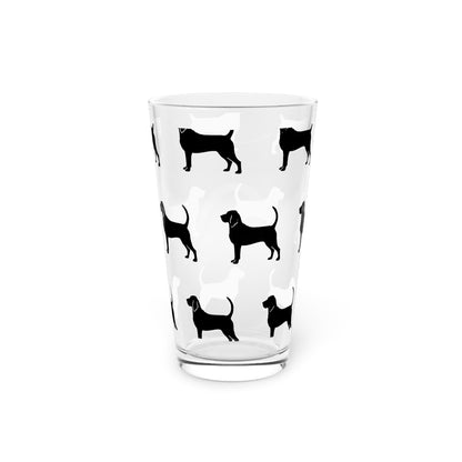Bloodhound Silhouette Drinking Glass