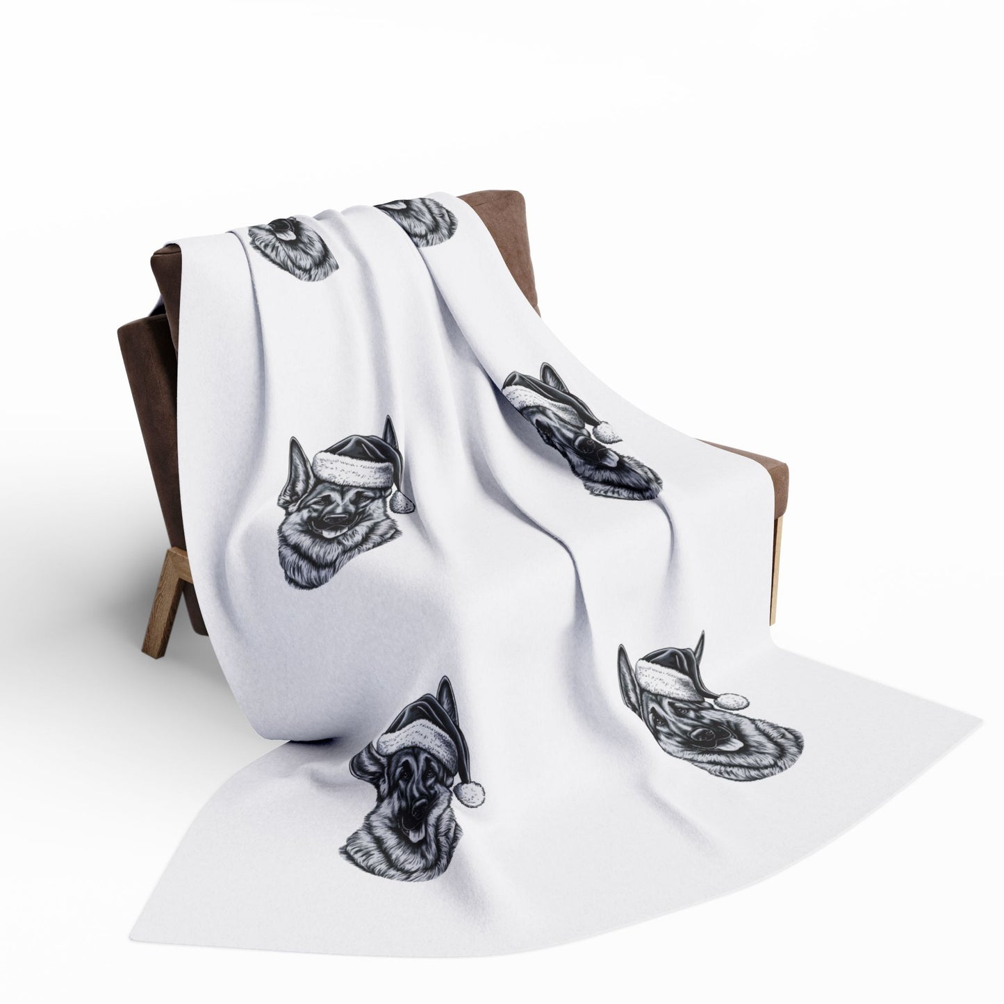 Santa Paws German Shepherd Arctic Fleece Blanket