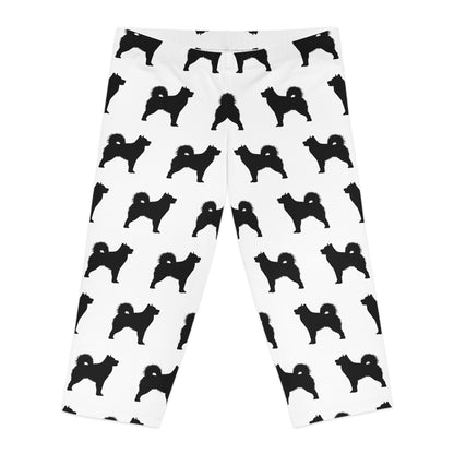 Malamute Silhouette Women's Capri Leggings