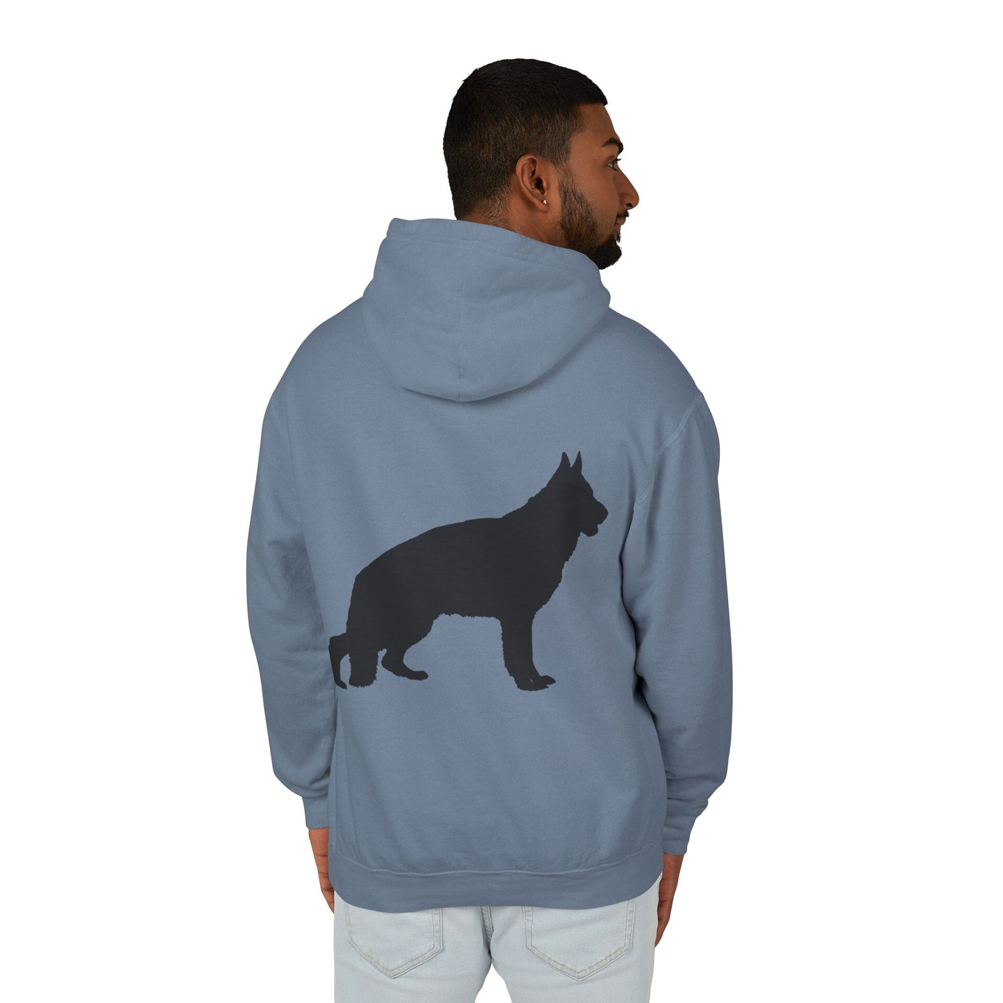 German Shepherd Silhouette Unisex Lightweight Hoodie