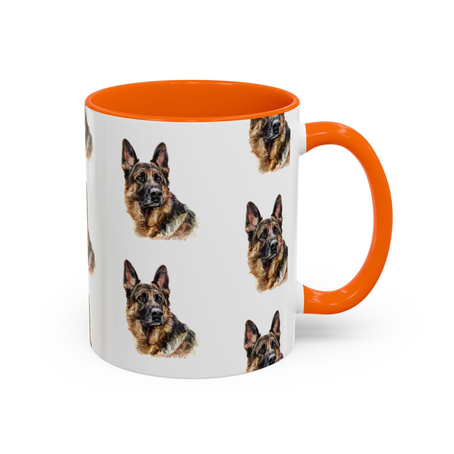 German Shepherd Head 2-Tone Coffee Mug