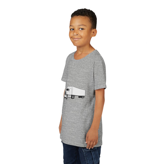 Semi Truck Youth Unisex Short Sleeve Crewneck Tee