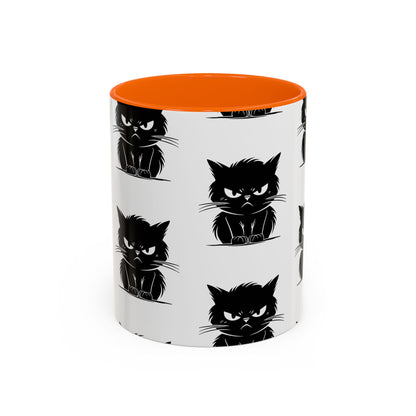 Angry Cat 2-Tone Coffee Mug