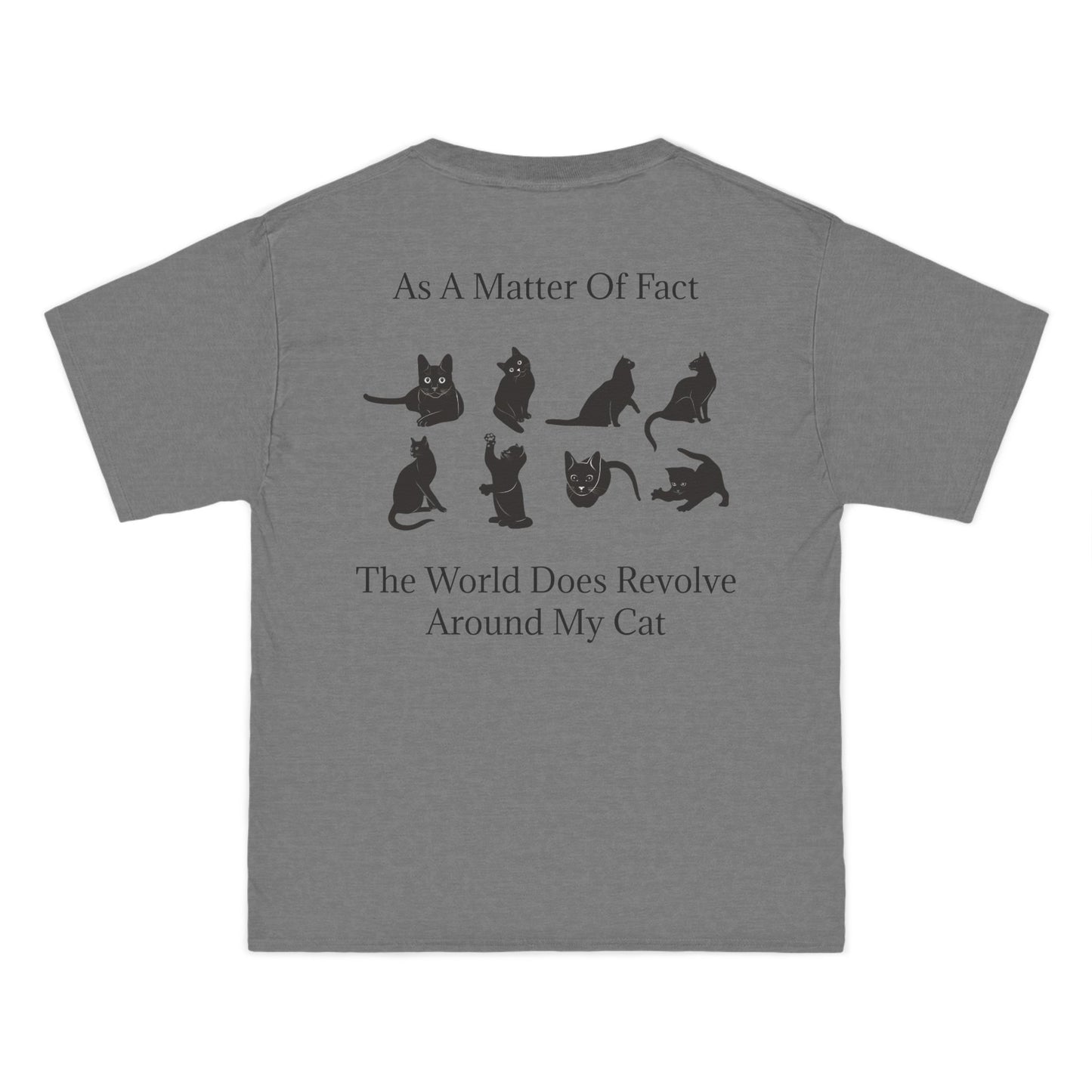 Matter Of Fact Cat Men's Short-Sleeve Crewneck Tee