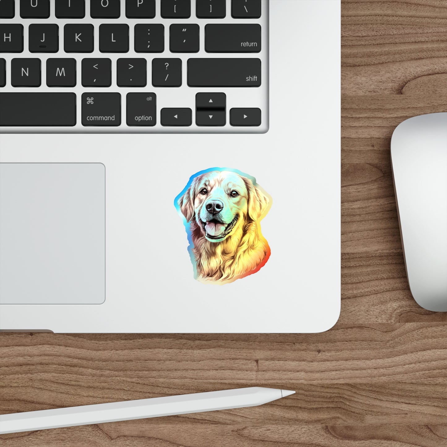 Golden Head Holographic Sticker