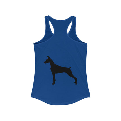 Doberman Silhouette Women's Racerback Tank