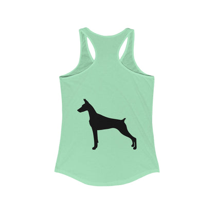 Doberman Silhouette Women's Racerback Tank