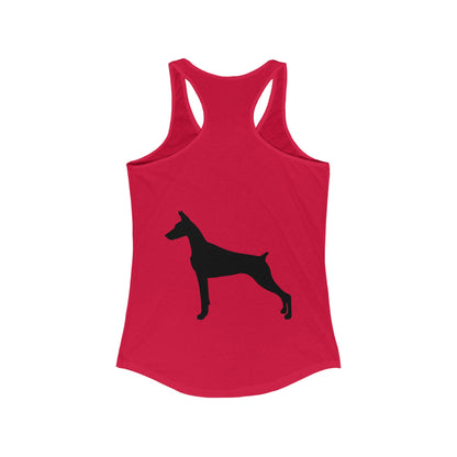 Doberman Silhouette Women's Racerback Tank