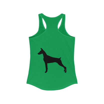 Doberman Silhouette Women's Racerback Tank