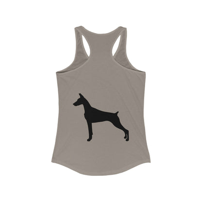 Doberman Silhouette Women's Racerback Tank