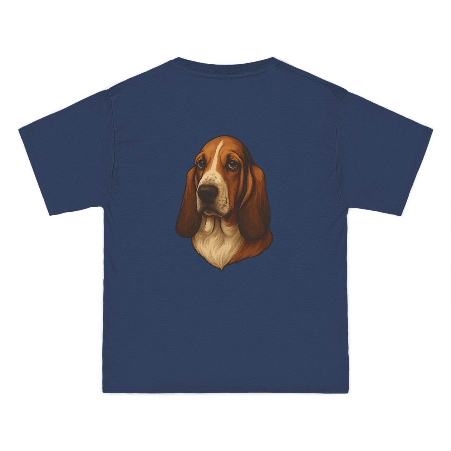 Basset Hound Head Men's Short-Sleeve Crewneck Tee