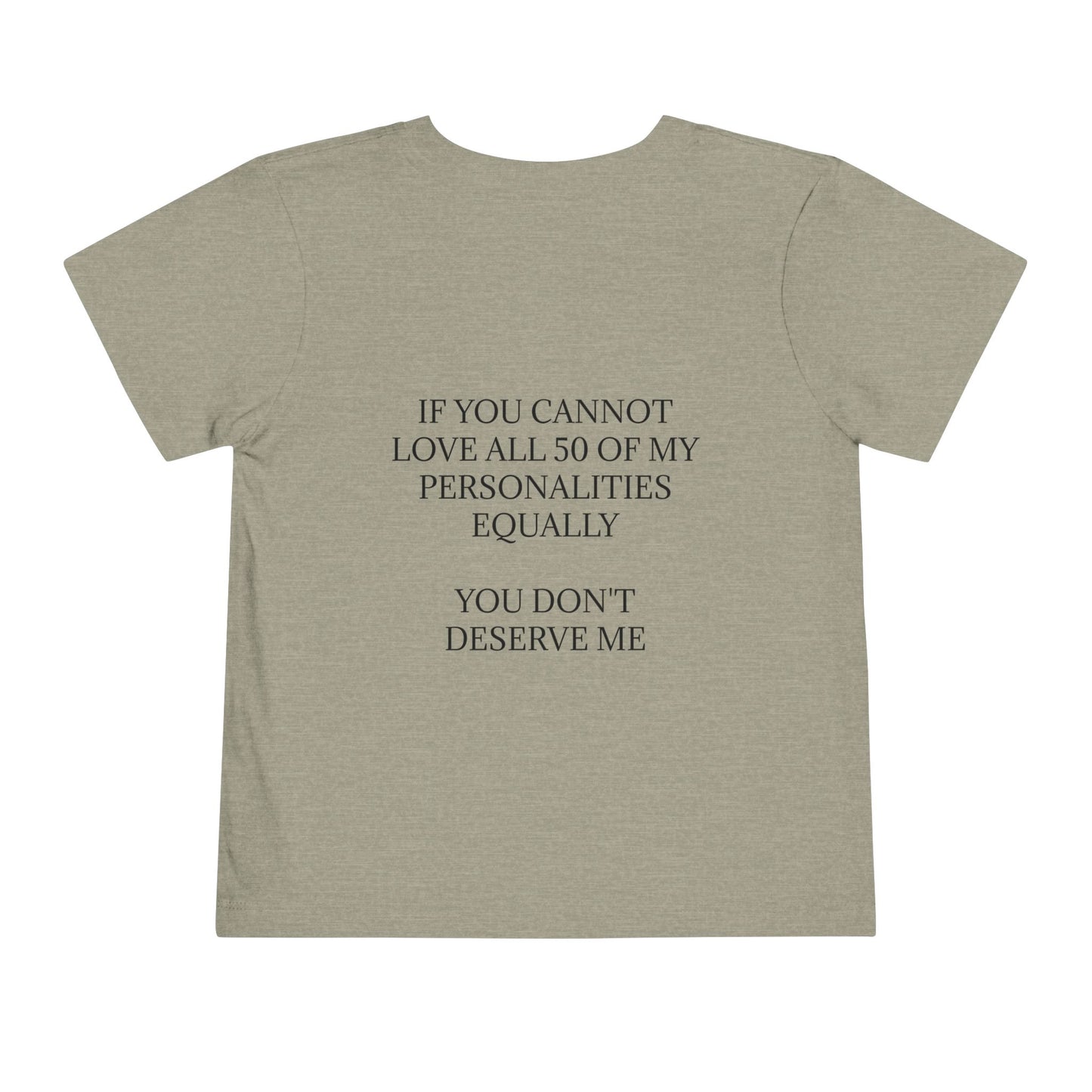 50 Personalities Toddler Unisex Short Sleeve Crewneck Tee